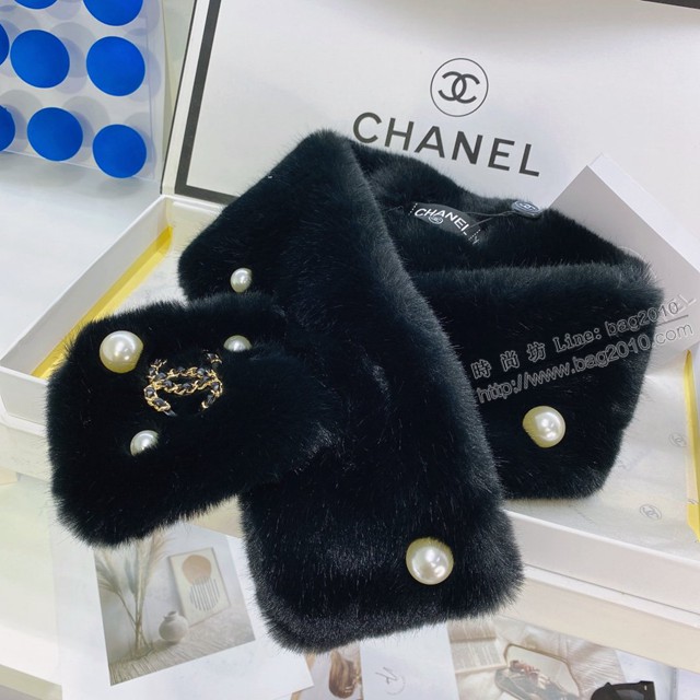 CHANEL纖維毛皮草超級保暖圍巾圍脖 香奈兒2021秋冬百搭圍脖  mmj1681